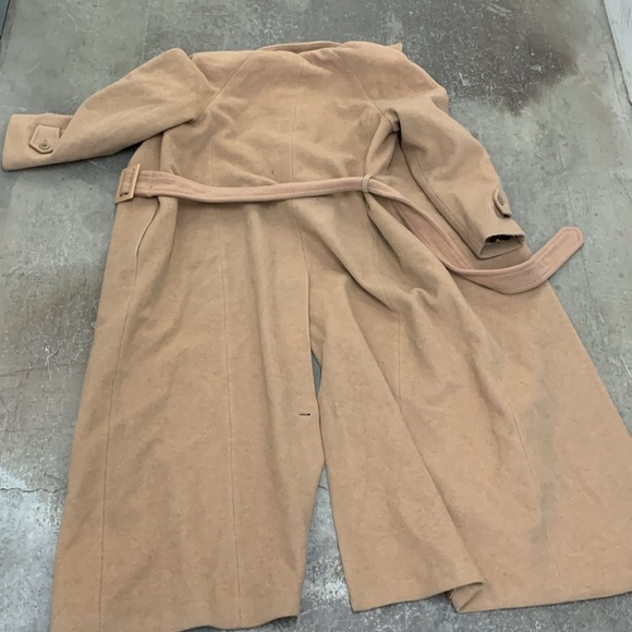 Vintage jones New York wool alpaca maxi Tan camel Belted Coat - Picture 10 of 11